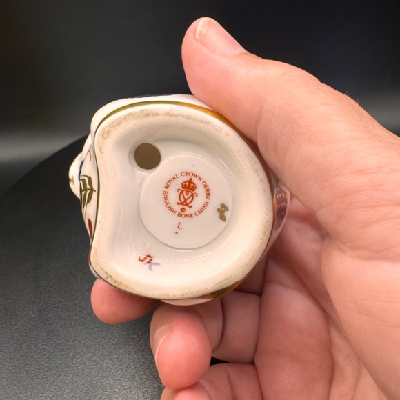 Royal Crown Derby "Harvest Mouse" vintage 1985 w/ rare permanent ceramic stopper - Picture 9 of 12